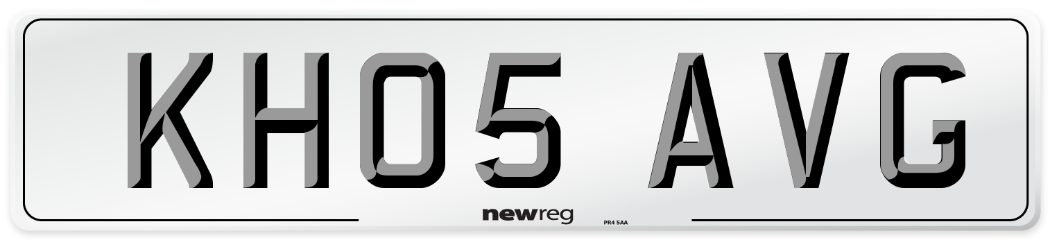 KH05 AVG Number Plate from New Reg